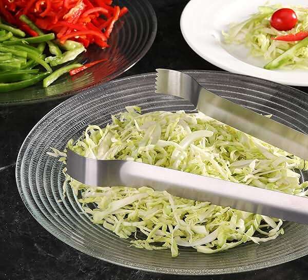 New Star Foodservice Restaurant-Grade Pom Tong, Stainless Steel, 6.5 Inch, Set of 6, Silver - Image 6