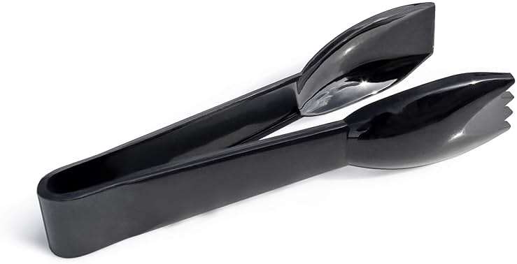 New Star Foodservice 42290 Utility Tong, High Heat Plastic, Straight Edge, 6 Inch, Set of 12, Black - Image 4