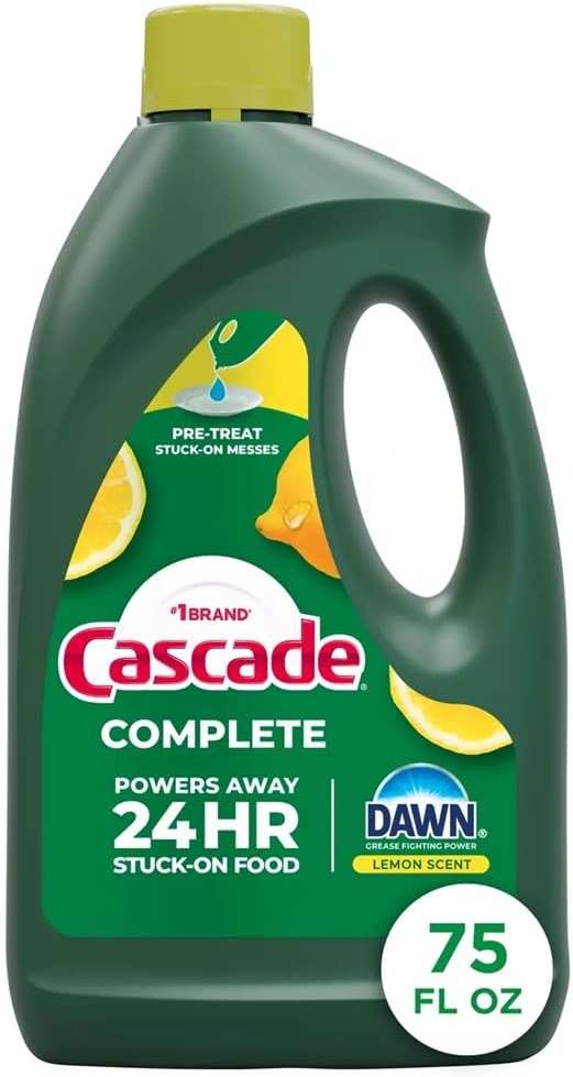 Cascade Complete Dishwasher Detergent Liquid Gel, Dish Detergent, Dishwasher Soap, Citrus, 75oz - Image 1