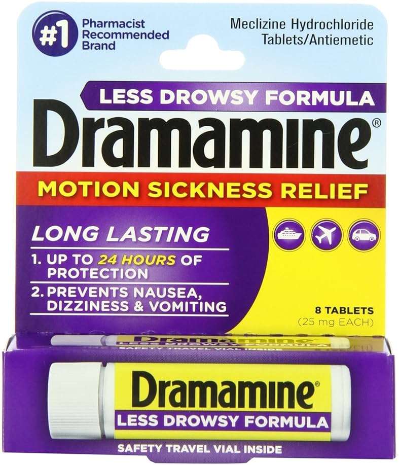 Dramamine Less Drwsy Tab Size 8 Ct Dramamine Less Drwsy Tab New 8 - Image 1
