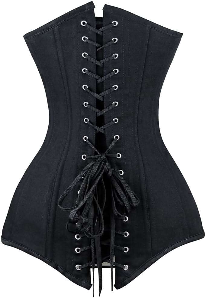 Charmian Women's 26 Steel Boned Cotton Long Torso Hourglass Body Shaper Corset - Image 2