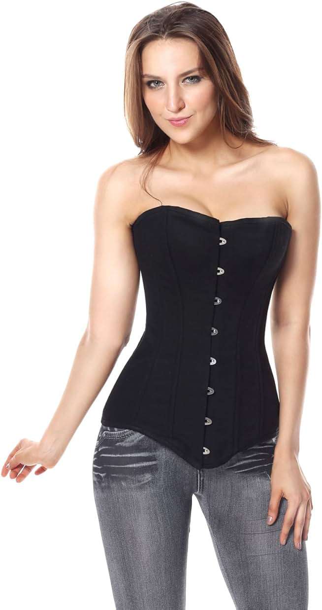 Charmian Women's 26 Steel Boned Cotton Long Torso Hourglass Body Shaper Corset - Image 3