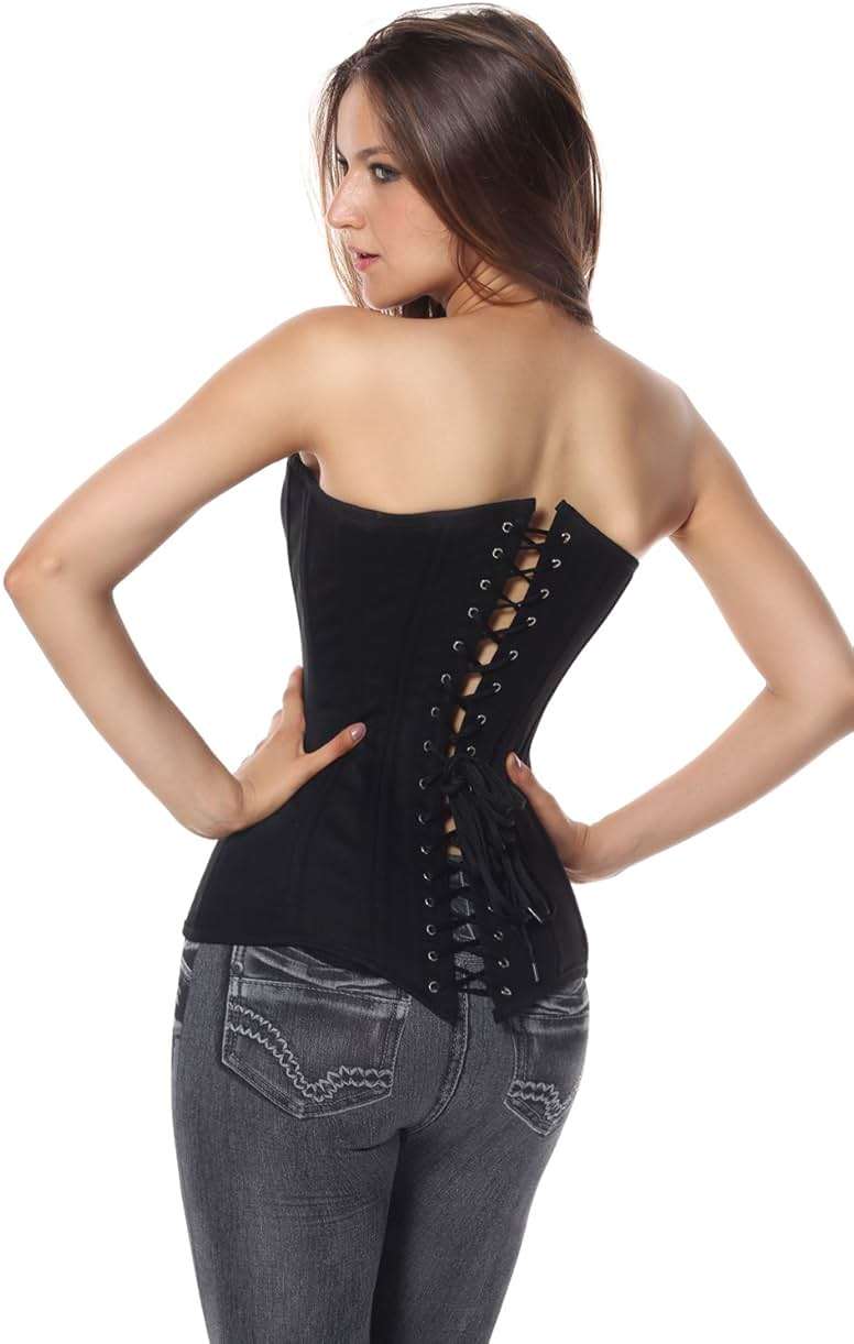Charmian Women's 26 Steel Boned Cotton Long Torso Hourglass Body Shaper Corset - Image 4