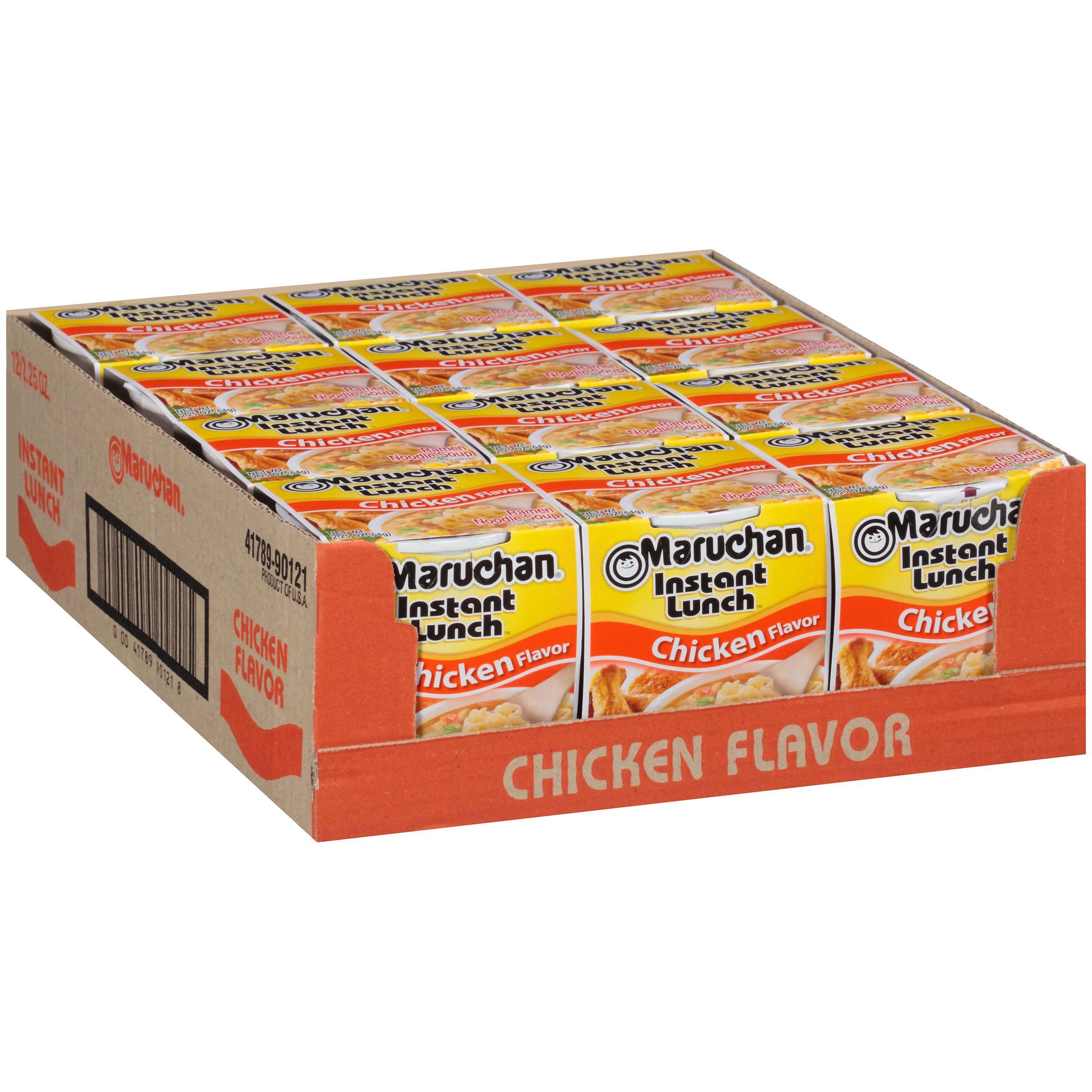 Maruchan Instant Lunch Ramen Noodles, Chicken Flavor – Japanese-Style Instant Noodle Soup, Easy Meal Ready in 3 Minutes – 2.25 Oz. (12 Pack) - Image 1