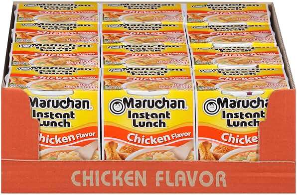 Maruchan Instant Lunch Ramen Noodles, Chicken Flavor – Japanese-Style Instant Noodle Soup, Easy Meal Ready in 3 Minutes – 2.25 Oz. (12 Pack) - Image 2