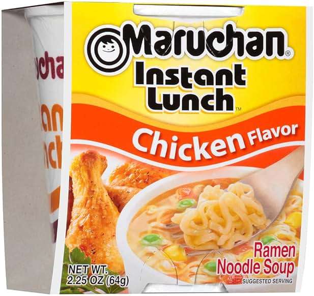 Maruchan Instant Lunch Ramen Noodles, Chicken Flavor – Japanese-Style Instant Noodle Soup, Easy Meal Ready in 3 Minutes – 2.25 Oz. (12 Pack) - Image 3