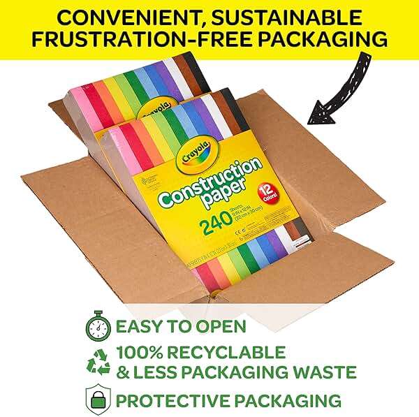 Crayola Construction Paper Bulk Pack (480 Sheets) – 10 Assorted Colors, 9x12, Teacher School Supplies & Classroom Must Haves, Card Making Craft Supplies, Art Paper - Image 6
