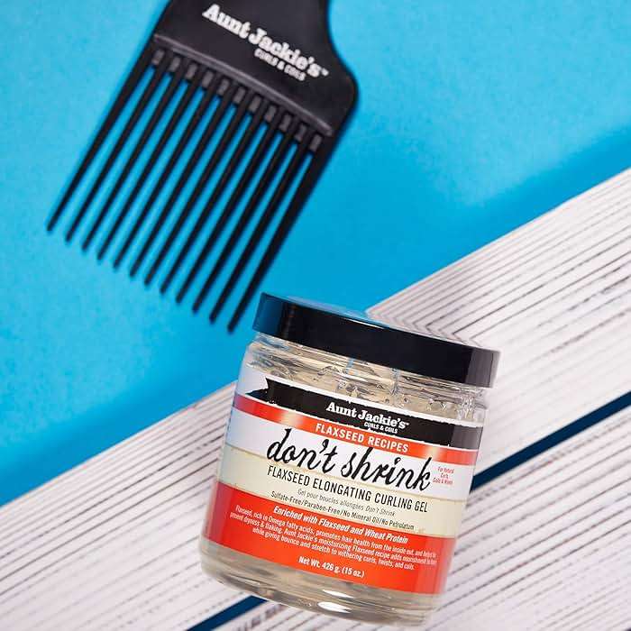 Aunt Jackie's Flaxseed Recipes Don't Shrink Elongating Hair Curling Gel for Natural Curls, Coils and Waves, Helps Prevent Dryness and Flaking, 15 oz - Image 3