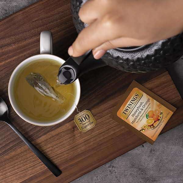 Twinings Honeybush, Mandarin, & Orange Herbal Tea Individually Wrapped Bags, 20 Count (Pack of 1), Naturally Caffeine-Free, Enjoy Hot or Iced, 20 Teabags - Image 5