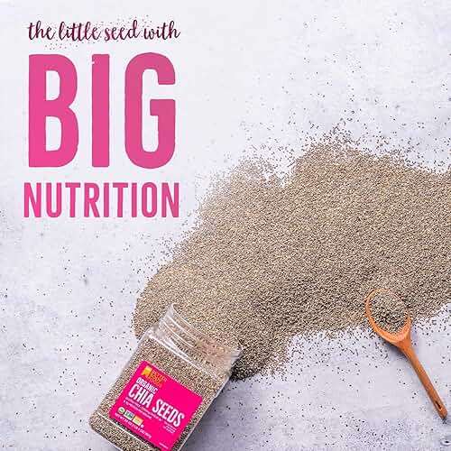 BetterBody Foods Organic Chia Seeds 2 lbs, 32 Oz, with Omega-3, Non-GMO, Gluten Free, Keto Diet Friendly, Vegan, Good Source of Fiber - Image 3