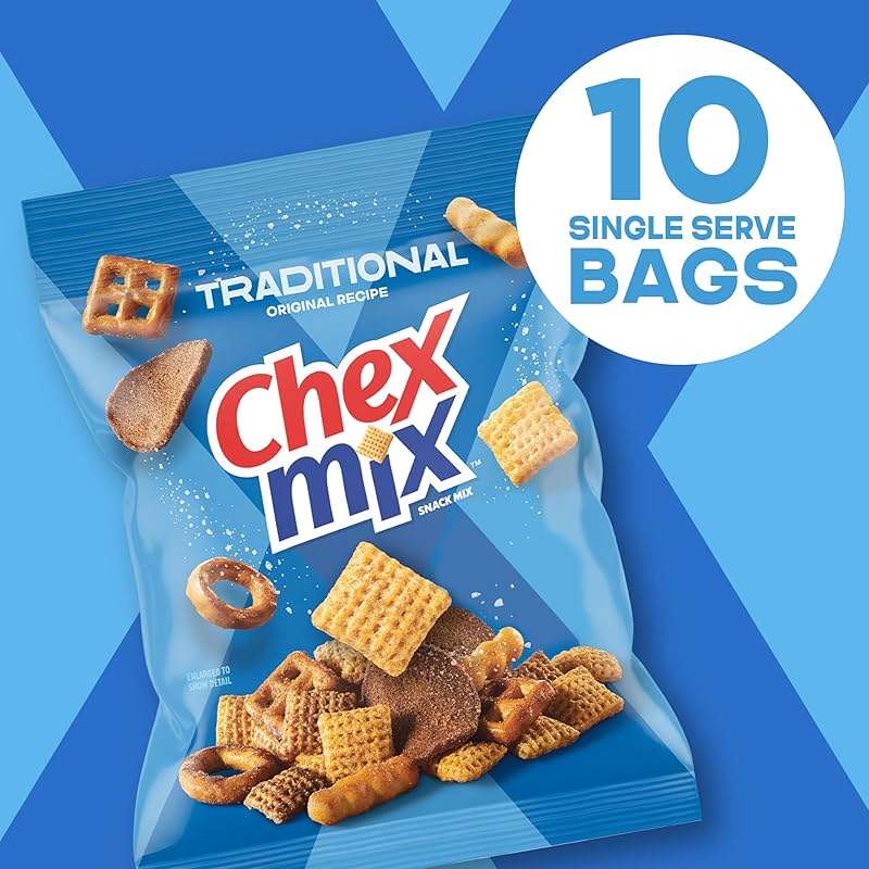 Chex Mix Snack Mix, Traditional Original Recipe, Multipack, Single Serve Snack Bags, 10 Ct, 17.5 oz - Image 3