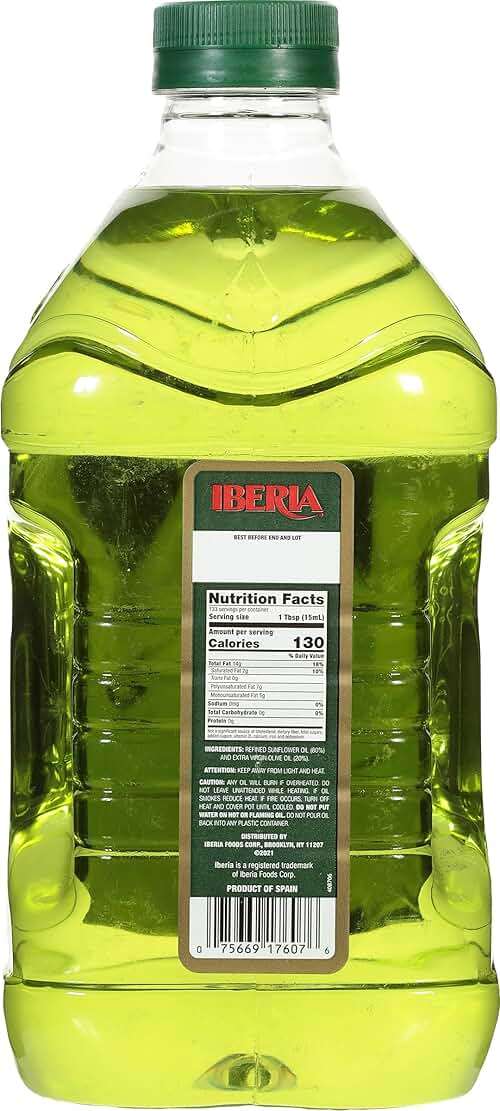 Iberia Premium Blend, Sunflower Oil & Extra Virgin Olive Oil, High Heat Frying, 68 Fl Oz - Image 3