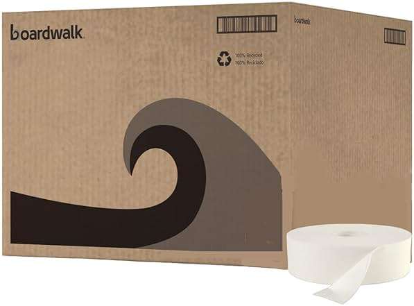 Boardwalk BWK 6102 2000' Length, 12" Width 2-Ply JRT Sr Roll Toilet Tissue - Image 1