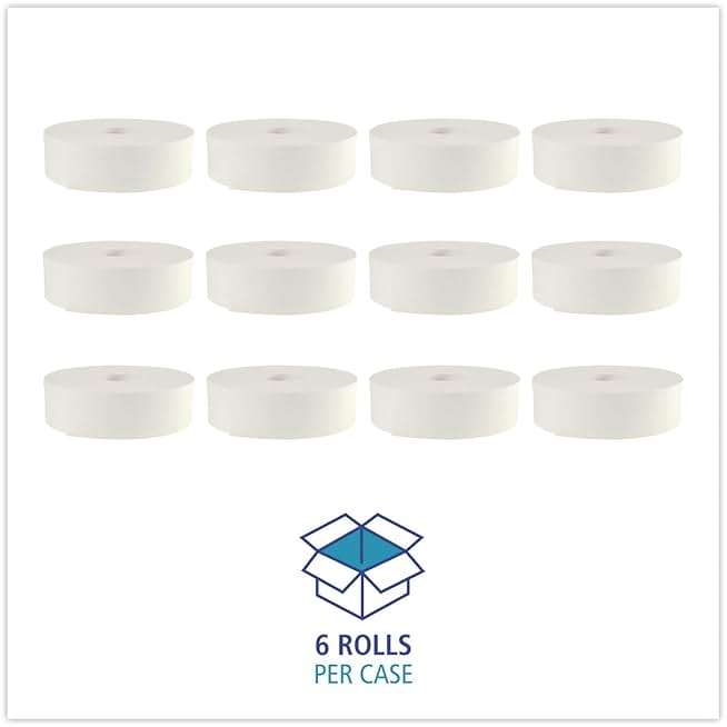 Boardwalk BWK 6102 2000' Length, 12" Width 2-Ply JRT Sr Roll Toilet Tissue - Image 5