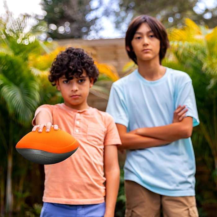 NERF Turbo Jr. Kids Foam Football - Classic Foam Football for Kids - Indoor + Outdoor Soft Foam Ball - Kids Mini Soft Foam Ball - NERF Toy Football for Kids - Easy Throw + Catch Youth Football - Image 6