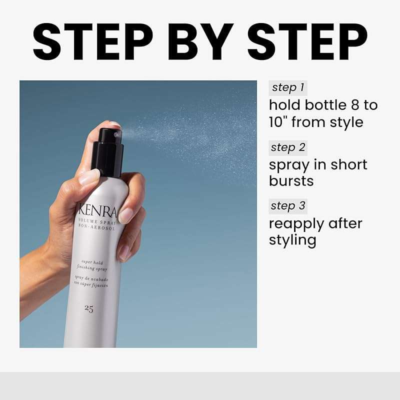 Kenra Volume Spray Non Aerosol 25 | Super Hold Finishing Spray | High Humidity Resistance | Flake-Free and Fast-Drying | All Hair Types - Image 4