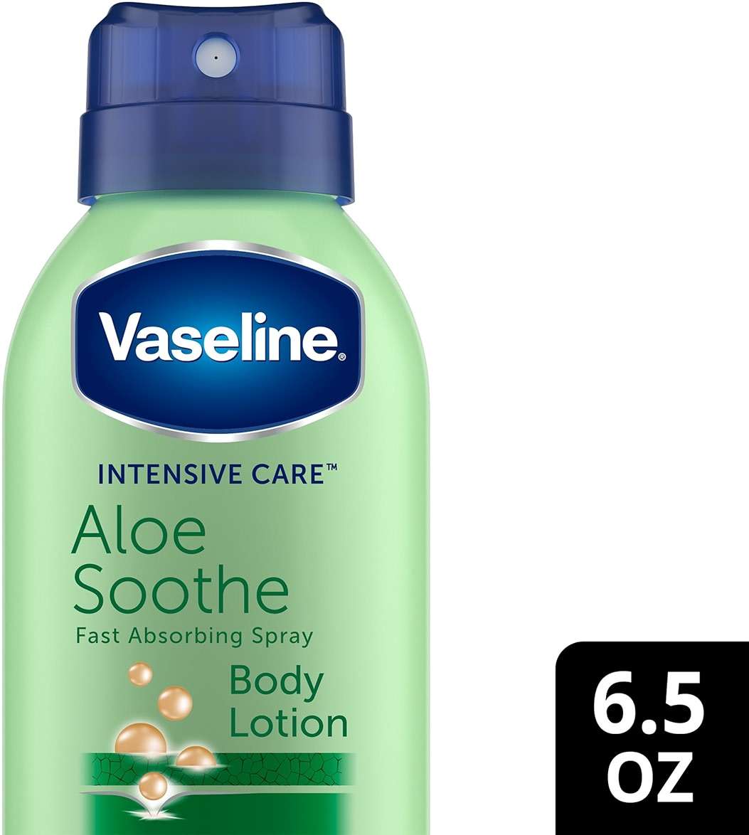 Vaseline Intensive Care Spray Moisturizer, Aloe Soothe 6.5 oz, Twin Pack - Image 7