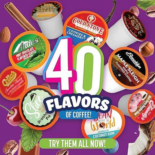 Two Rivers Coffee Flavored Coffee Pods Compatible with Keurig K Cup Brewers, Assorted Variety Pack Flavored Coffee, 40 Count - Image 2