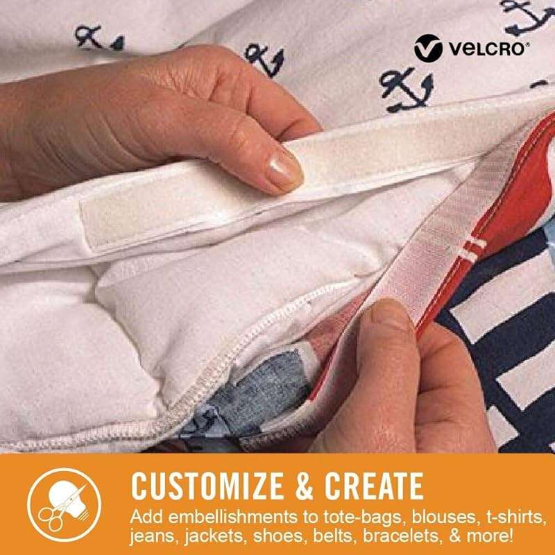 VELCRO Brand Sticky Back for Fabrics | 24" x 3/4" Tape with Adhesive | No Sewing Needed | Cut Strips to Length Permanent Bond to Clothing for Hemming and Closures - Image 4