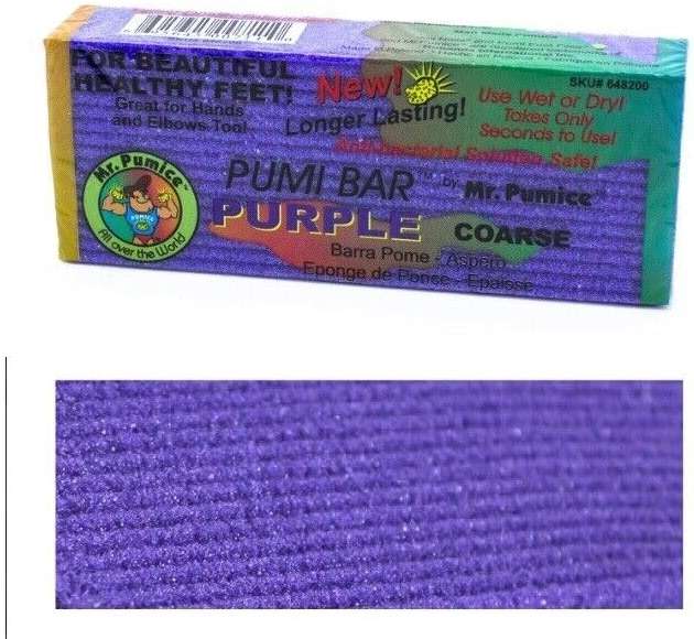 Mr. Pumice Purple PUMI Bar - Extra-Coarse Pumice Stone for Feet Callus Remover Pedicure Tools for Feet Foot Scrubber Skin Exfoliator Block, 4 Pack - Image 4