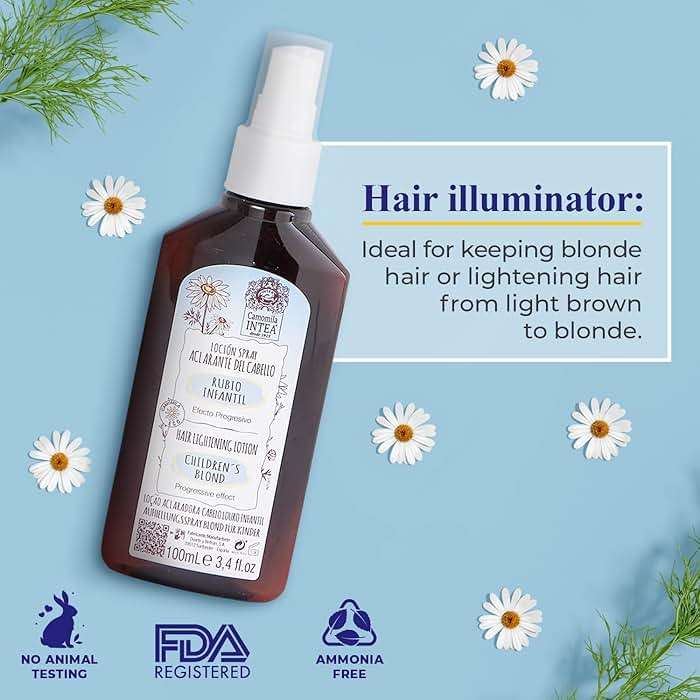 Camomila Intea Hair Lightener For Kids– Premium Sun Lightening Spray for Hair – Chamomile Hair Lightener Spray for Naturally Lighten Hair – No Bleach/Ammonia – Child-Friendly Formula - 3.4 Oz - Image 3