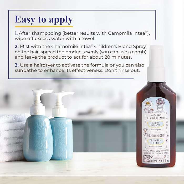 Camomila Intea Hair Lightener For Kids– Premium Sun Lightening Spray for Hair – Chamomile Hair Lightener Spray for Naturally Lighten Hair – No Bleach/Ammonia – Child-Friendly Formula - 3.4 Oz - Image 6