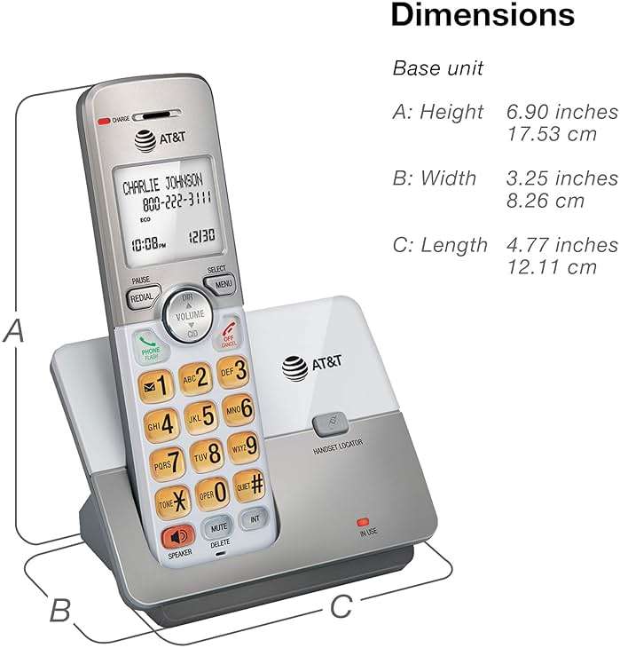AT&T EL51203 DECT 6.0 2-Handset Cordless Phone with Full-Duplex Speakerphone, Backlit Display & Lighted Keypad, Caller ID/Call Waiting, Intercom, ECO Mode - Image 9