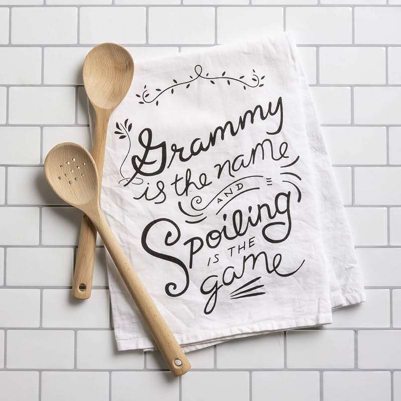 Primitives by Kathy 25541 LOL Made You Smile Dish Towel,Cotton, Granny is The Name 28" x 28" - Image 2