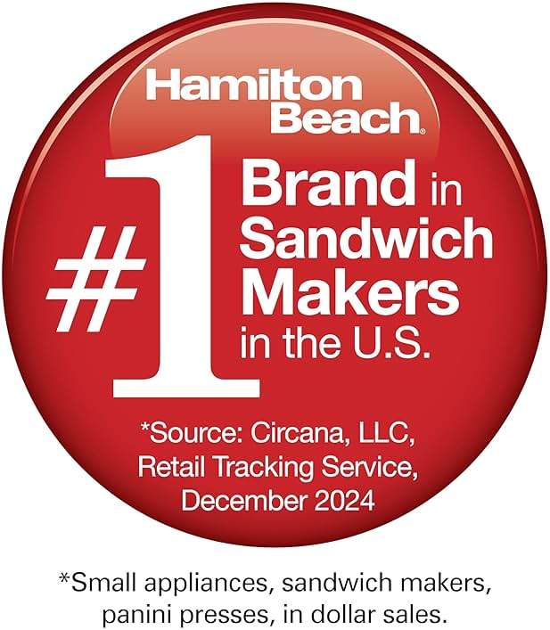 Hamilton Beach Dual Breakfast Sandwich Maker with Timer, Ready in 5 Minutes, Removable Dishwasher Safe PFAS-Free Non-Stick Egg Cooker Ring, Silver (25490MNA) - Image 10