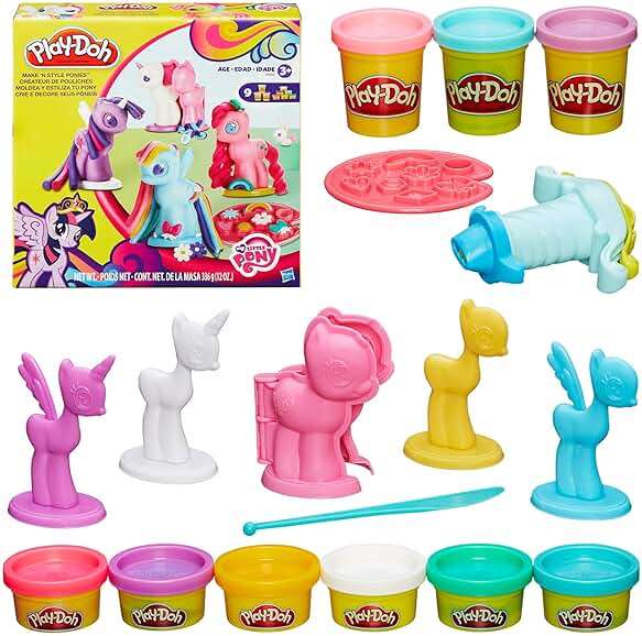 Play-Doh Make & Style Ponies Set, My Little Pony Toys and Figures, Kids Arts and Crafts Playset (Amazon Exclusive) - Image 1