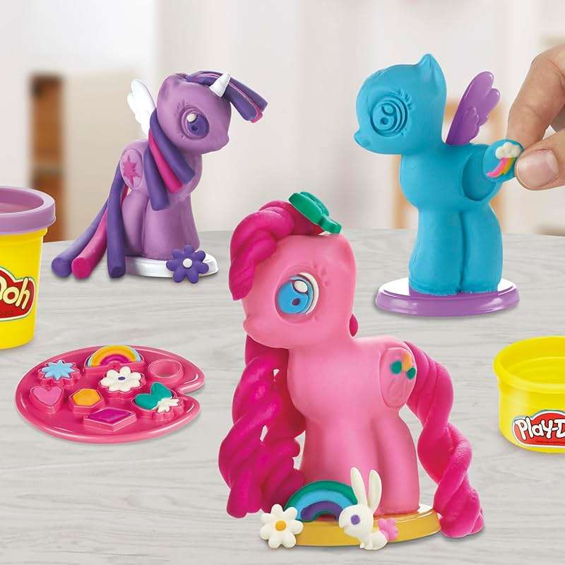 Play-Doh Make & Style Ponies Set, My Little Pony Toys and Figures, Kids Arts and Crafts Playset (Amazon Exclusive) - Image 2