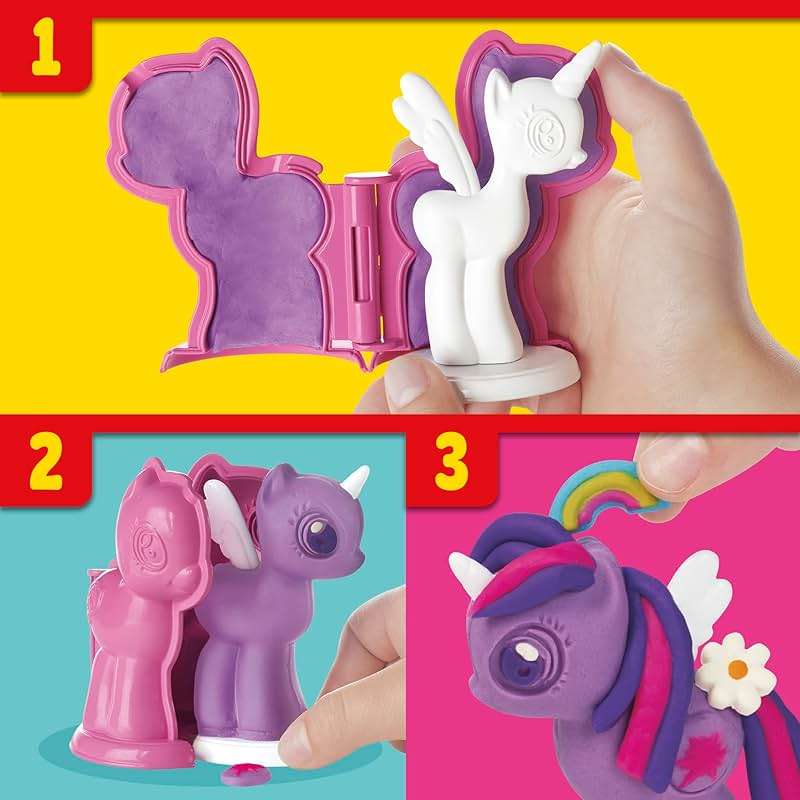 Play-Doh Make & Style Ponies Set, My Little Pony Toys and Figures, Kids Arts and Crafts Playset (Amazon Exclusive) - Image 4