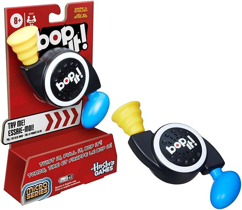 Hasbro Gaming Bop It! Micro Series Electronic Game for 1 or More Players, Classic Bop It! Gameplay in a Compact Size, Fun Party Game for Kids Ages 8+ - Image 9