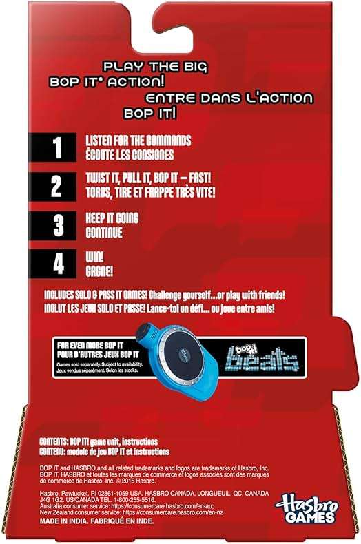 Hasbro Gaming Bop It! Micro Series Electronic Game for 1 or More Players, Classic Bop It! Gameplay in a Compact Size, Fun Party Game for Kids Ages 8+ - Image 10