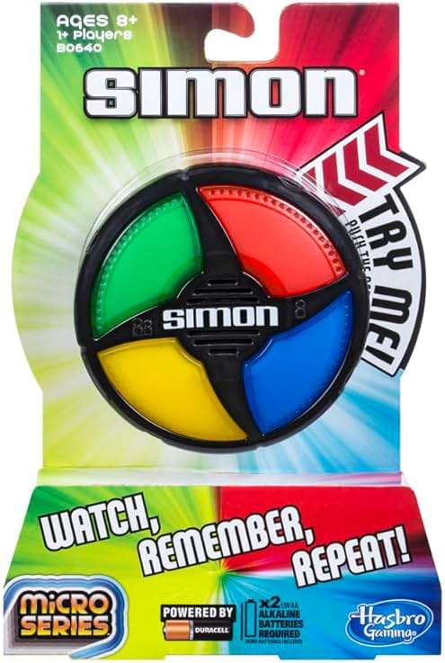 Hasbro Gaming Simon Micro Series Electronic Game for 1 or More Players, Classic Gameplay in a Compact Size, Fun Party Game for Kids Ages 8+, Green, Yellow, Blue,Red - Image 4