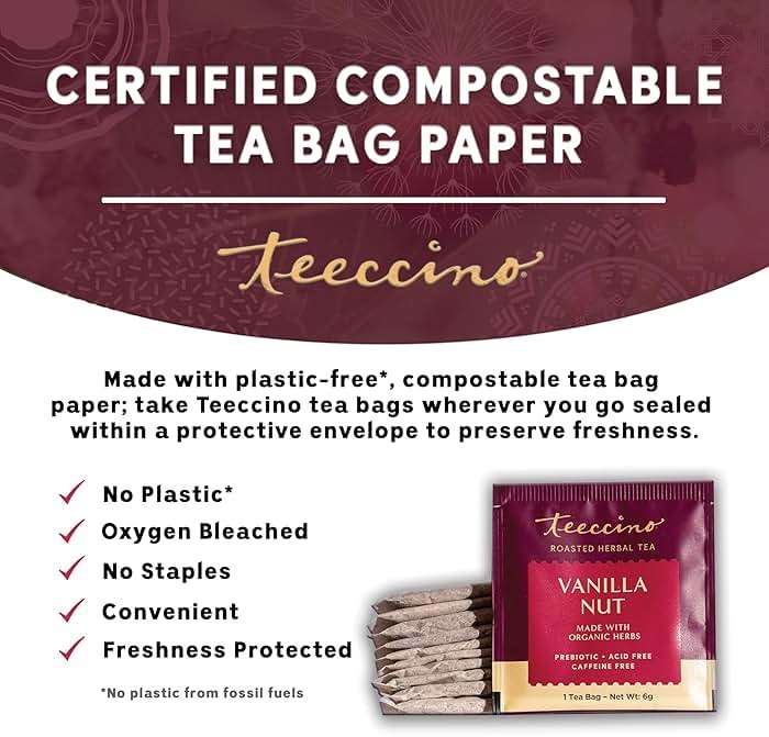TEECCINO Vanilla Nut Herbal Tea, 10 CT - Image 9