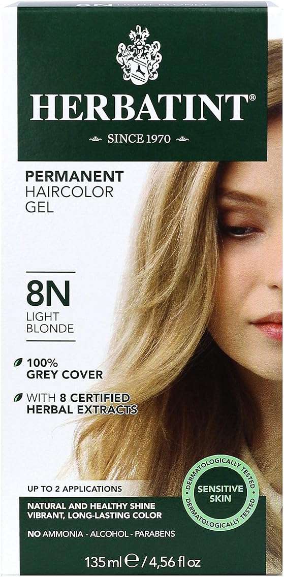 Herbatint 8N Light Blonde Permanent Herbal Hair Color Gel 4.5 fl. oz. (a) - Image 1