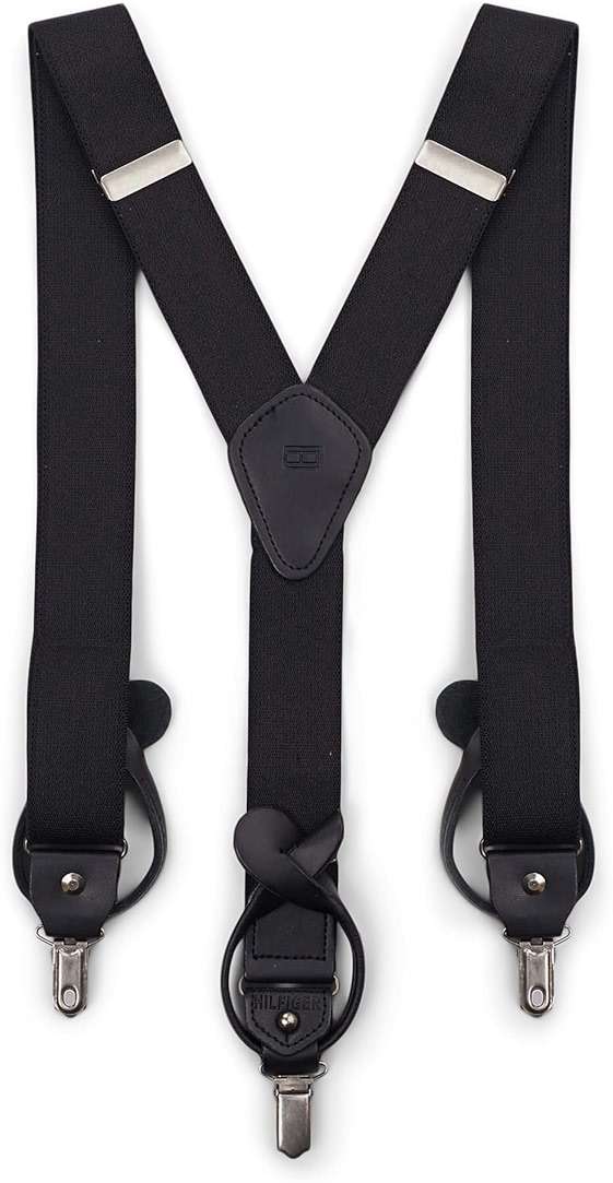 Tommy Hilfiger Men's 32mm Suspender With Convertible Clip, Button End and Strap - Image 1