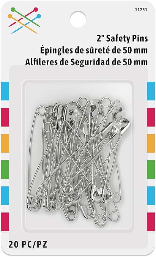 Prym Large 20 PC Safety Pins, L, Zinc Count - Image 1