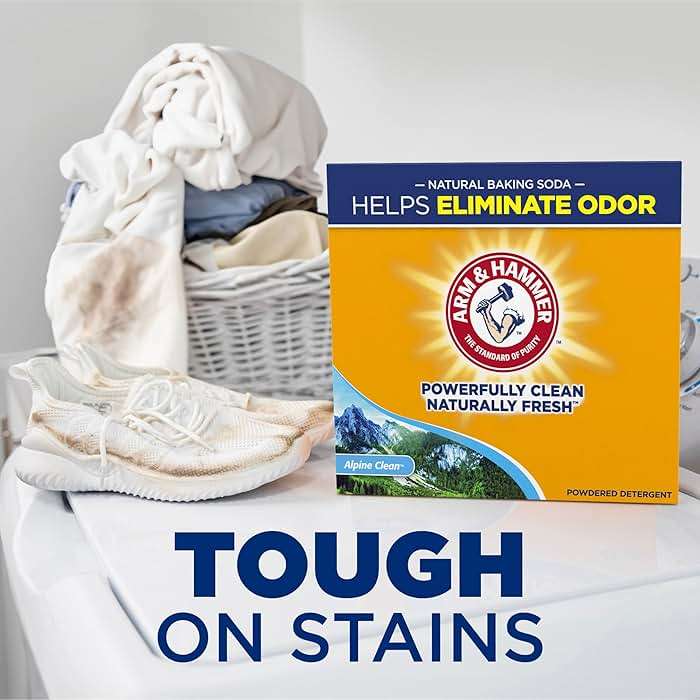 ARM & HAMMER Powder Laundry Detergent, Alpine Clean, 9.56 lb, 155 Loads - Image 2