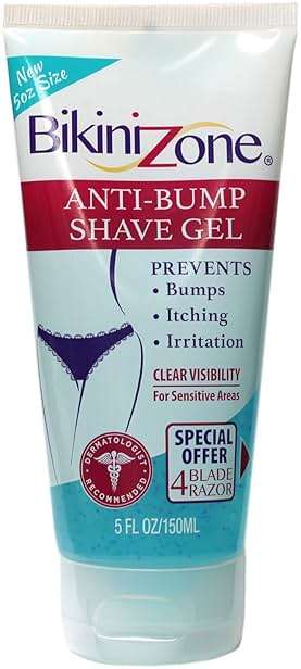 Bikini Zone Shave Gel Anti-Bumps, 4 Ounce (2 Pack) - Image 1