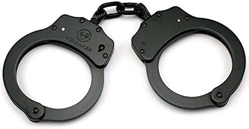 VIPERTEK Double Lock Steel Police Edition Professional Grade Handcuffs (Black) - Image 2