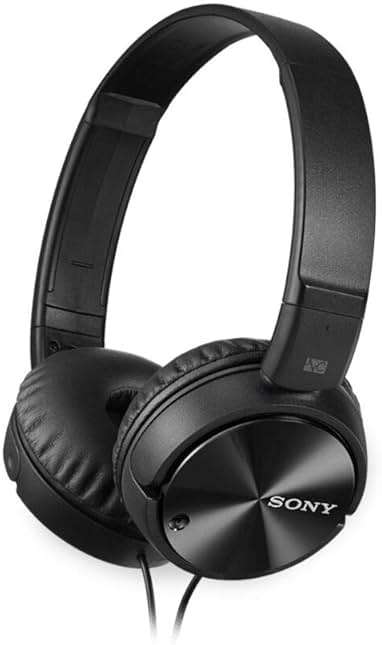 Sony MDRZX110NC Noise Canceling On Ear Headphones, Black, Wired - Image 1