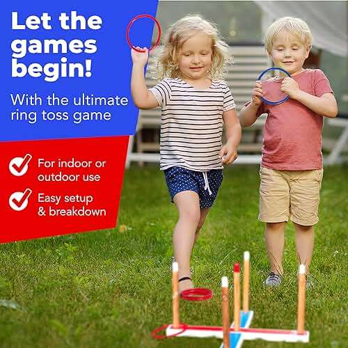 Elite Sportz Ring Toss Games for Kids - Outdoor Yard Game for Adults & Family - Backyard Toys, Outdoor Game, Backyard Games, Lawn Games for Kids Ages 4-8 - Image 3