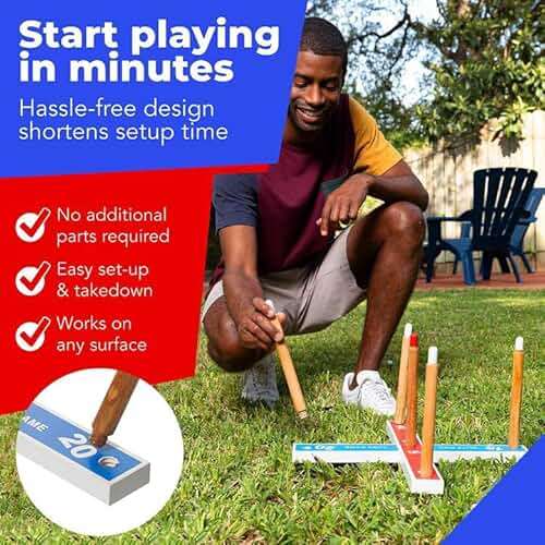 Elite Sportz Ring Toss Games for Kids - Outdoor Yard Game for Adults & Family - Backyard Toys, Outdoor Game, Backyard Games, Lawn Games for Kids Ages 4-8 - Image 7