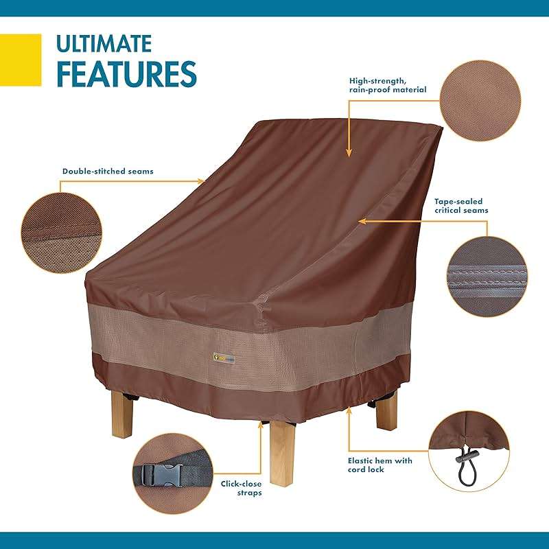 Duck Covers Ultimate Waterproof Patio Lounge Chair Cover, All Weather Protection, Durable Outdoor Lawn Patio Furniture Covers, 30W x 35D x 36H inch, Patio Chair Covers for Outdoor Furniture - Image 6