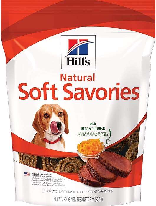 Hill's Natural Soft Savories Dog Treats, Beef & Cheddar, 8 oz. Bag - Image 1