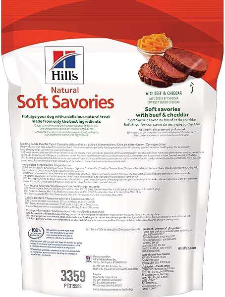 Hill's Natural Soft Savories Dog Treats, Beef & Cheddar, 8 oz. Bag - Image 2