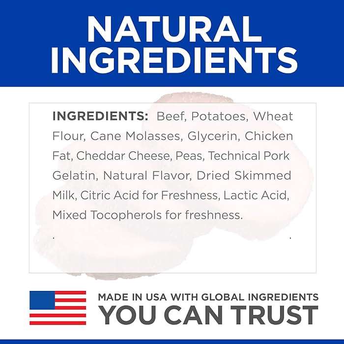 Hill's Natural Soft Savories Dog Treats, Beef & Cheddar, 8 oz. Bag - Image 3