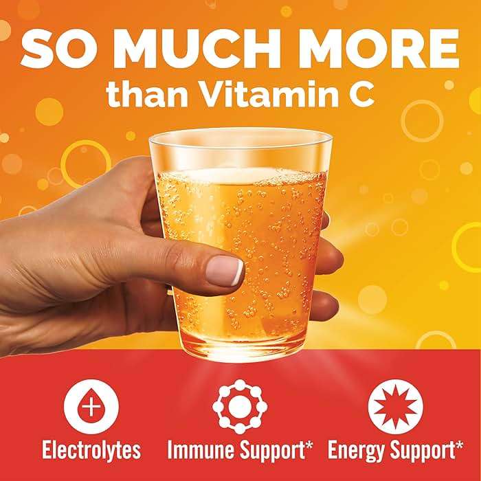 Emergen-C 1000mg Vitamin C Powder for Daily Immune Support Caffeine Free Vitamin C Supplements with Zinc and Manganese, B Vitamins and Electrolytes, Super Orange Flavor - 60 Count/2 Month Supply - Image 3